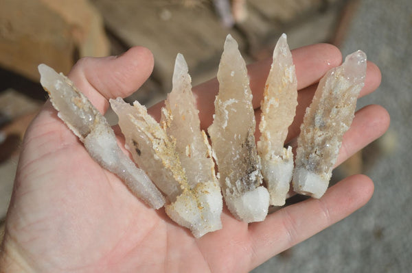 Natural Drusi Quartz Coated Calcite Crystals  x 20 From Alberts Mountain, Lesotho - Toprock Gemstones and Minerals 
