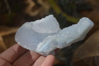 Natural Etched Blue Chalcedony Specimens  x 12 From Nsanje, Malawi - Toprock Gemstones and Minerals 