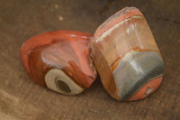 Polished One Side Polished Polychrome Jasper Nodules  x 12 From Mahajanga, Madagascar - Toprock Gemstones and Minerals 