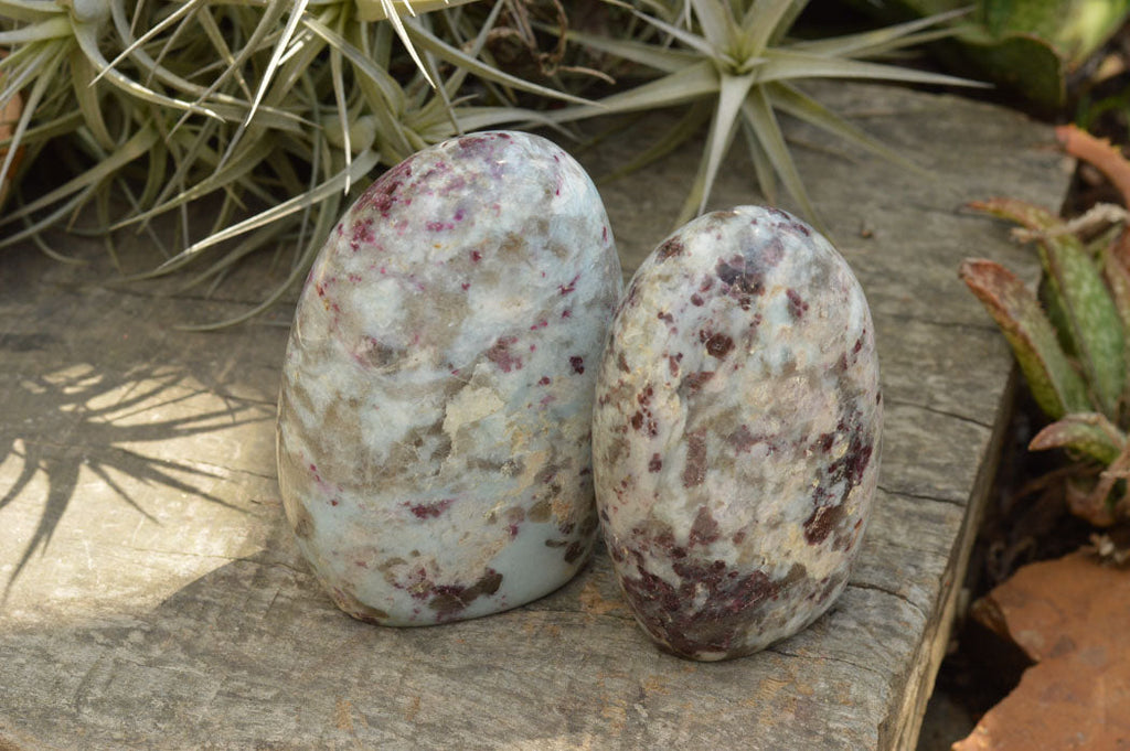 Polished Rubellite Pink Tourmaline Standing Free Forms  x 3 From Madagascar - TopRock