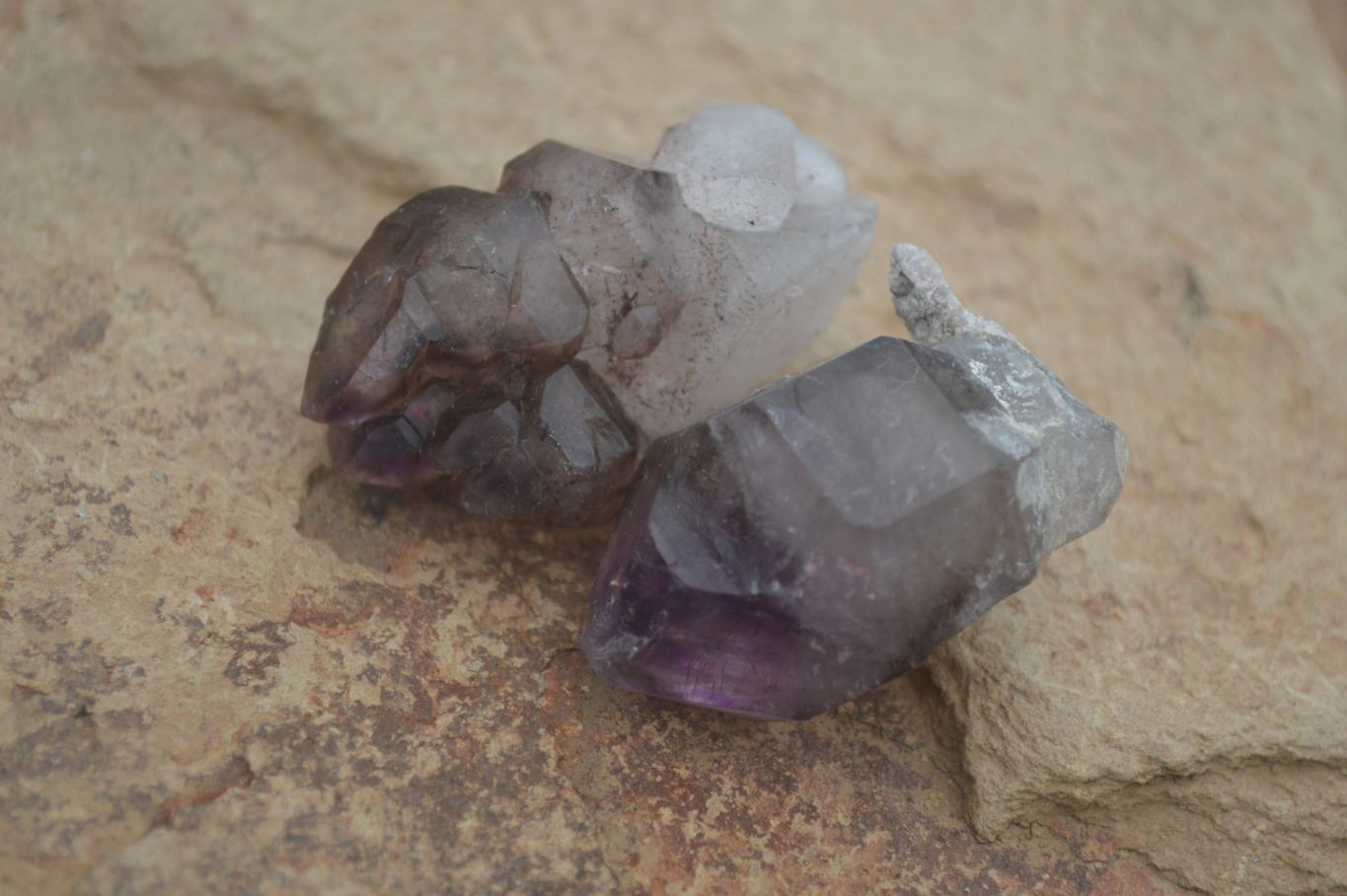 Natural Window Amethyst Crystal Specimens  x 12 From Chiredzi, Zimbabwe - Toprock Gemstones and Minerals 