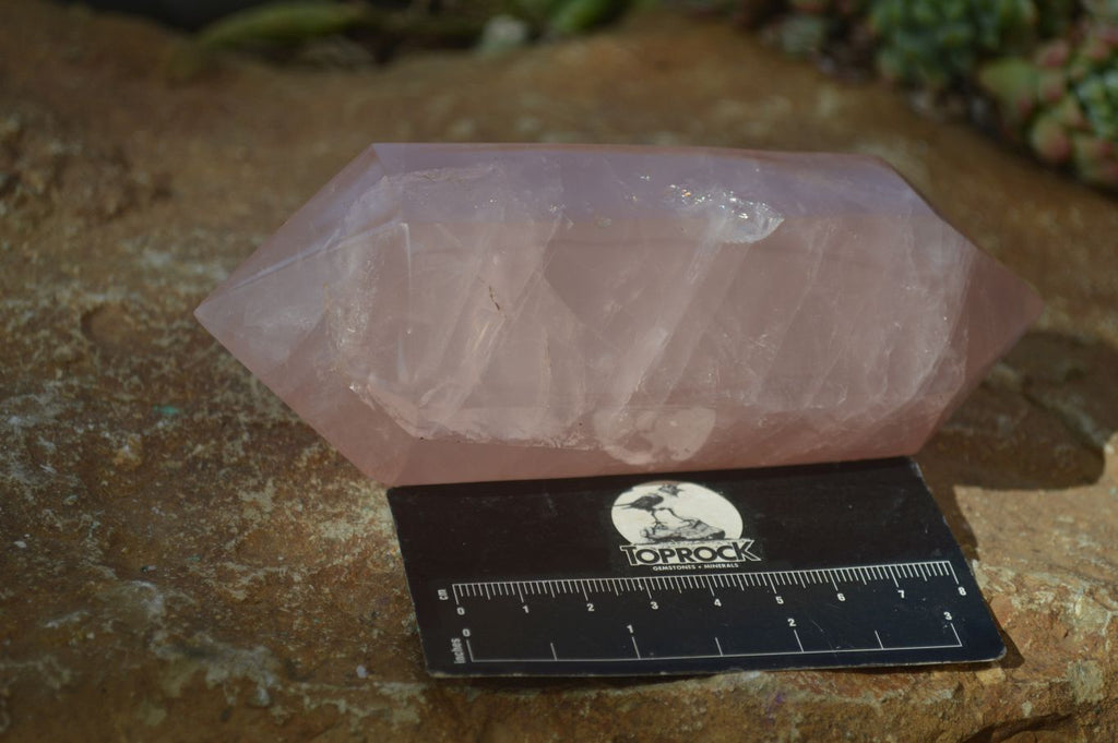 Polished Double Terminated Rose Quartz Points x 4 From Madagascar - Toprock Gemstones and Minerals 