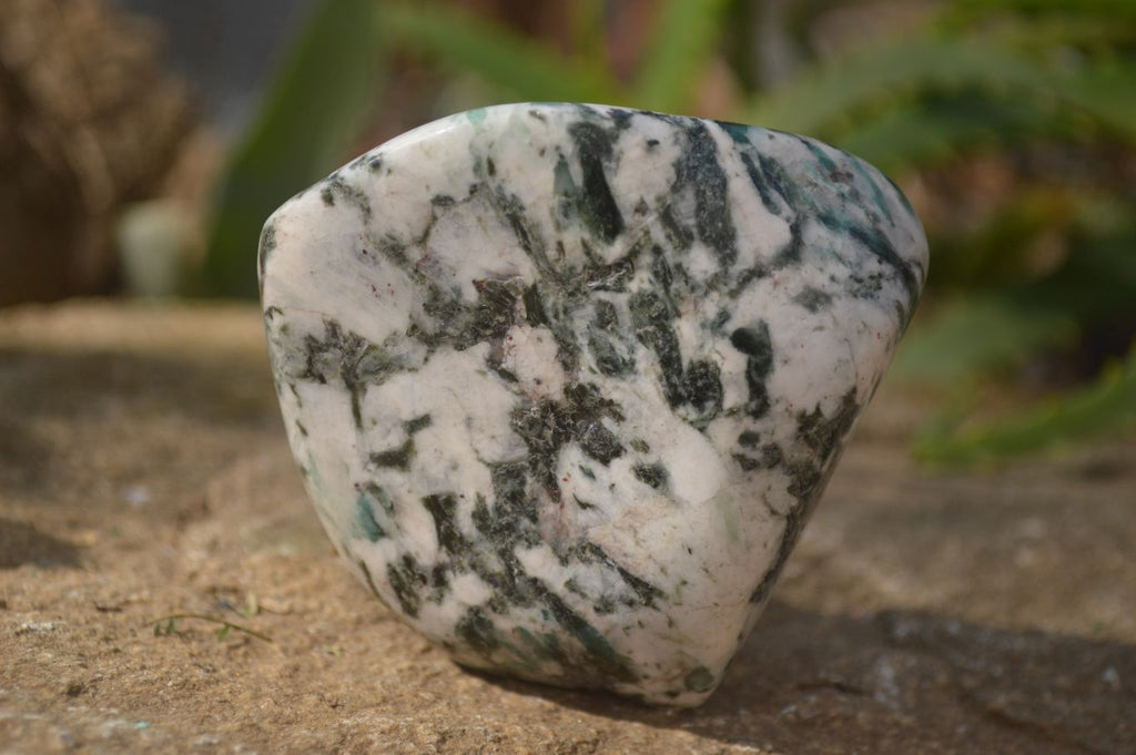 Polished Rare Emerald Mica In Matrix Standing Free Forms x 6 From Mutoko, Zimbabwe - Toprock Gemstones and Minerals 