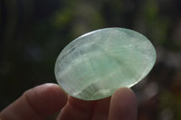 Polished Emerald Fluorite Palm Stones  x 20 From Madagascar