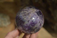 Polished Chevron Amethyst Spheres x 2 From Zambia - Toprock Gemstones and Minerals 
