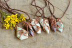 Polished Mixed Jewellery With Copper Art Wire Wrap Pendants x 6 From Congo - TopRock