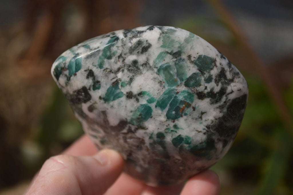 Polished Rare Emerald Mica In Matrix Standing Free Forms x 6 From Mutoko, Zimbabwe - Toprock Gemstones and Minerals 