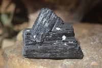 Natural Schorl Black Tourmaline Specimens x 6 From Erongo, Namibia - Toprock Gemstones and Minerals 