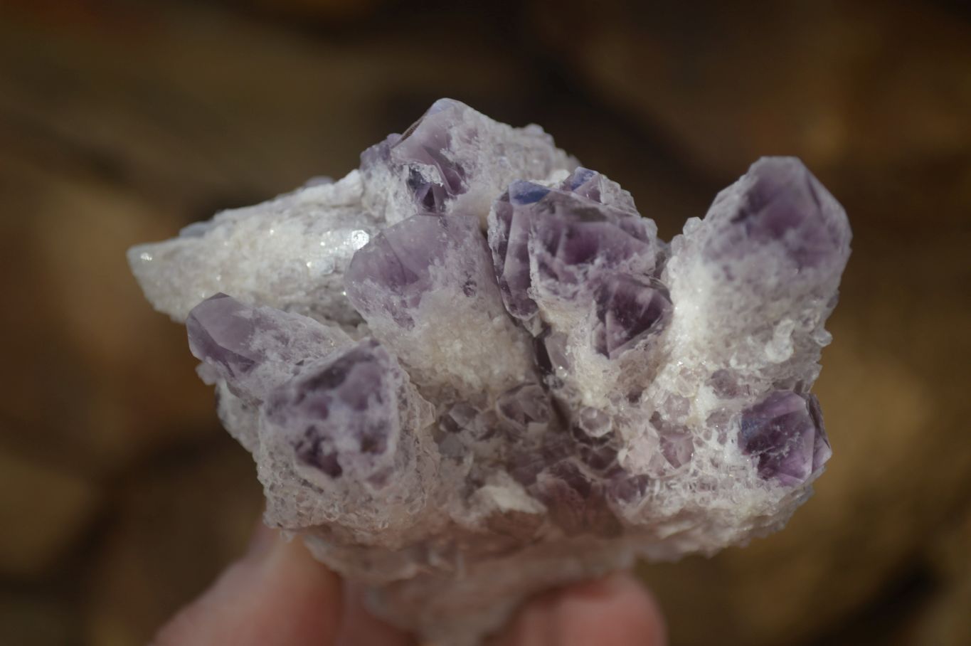 Natural Sugar Amethyst Clusters  x 4 From Solwezi, Zambia - Toprock Gemstones and Minerals 