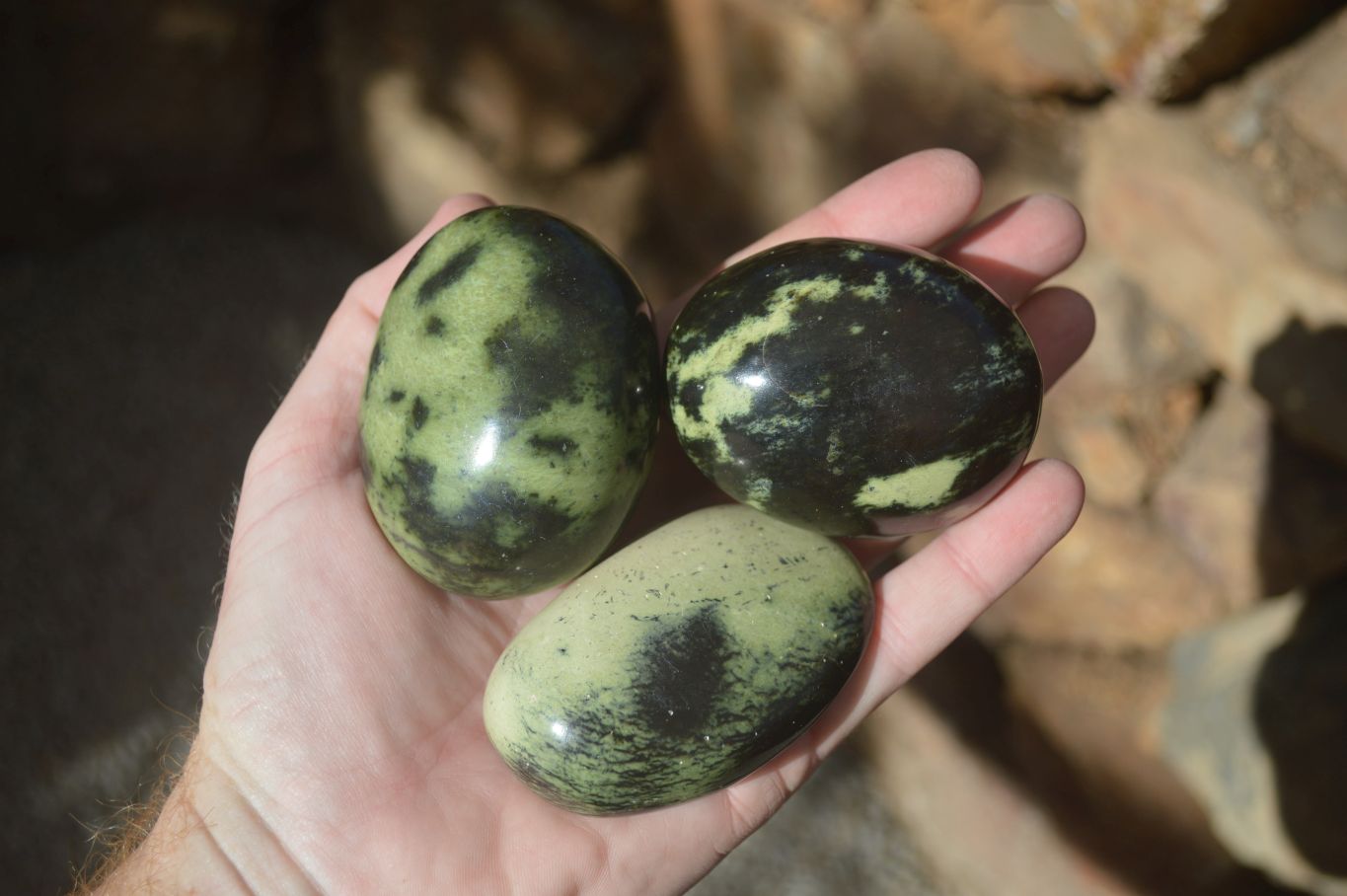 Polished Spotted Leopard Stone Gallets  x 6 From Zimbabwe - Toprock Gemstones and Minerals 