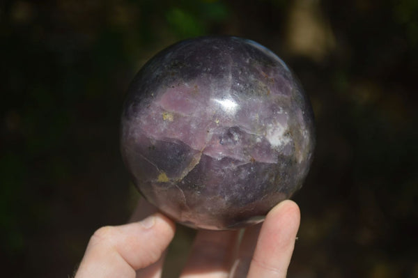 Polished Purple Lepidolite Spheres  x 3 From Zimbabwe