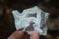 Natural Etched Blue Chalcedony Specimens  x 12 From Nsanje, Malawi - Toprock Gemstones and Minerals 