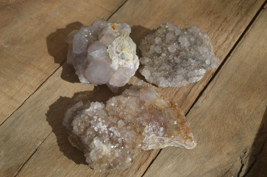Natural Smokey Spirit Quartz Clusters x 3 From Boekenhouthoek, South Africa - Toprock Gemstones and Minerals 