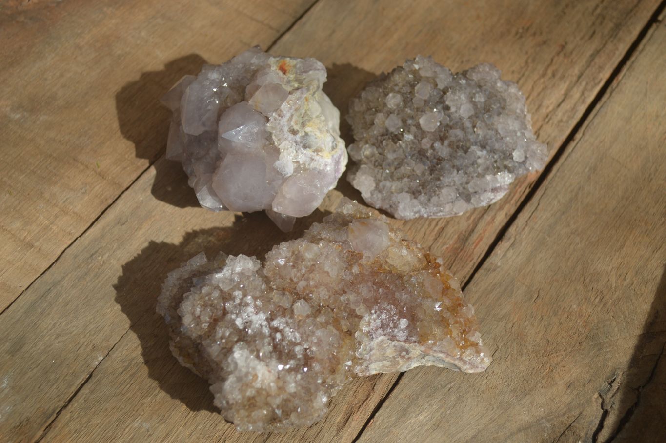 Natural Smokey Spirit Quartz Clusters x 3 From Boekenhouthoek, South Africa - Toprock Gemstones and Minerals 