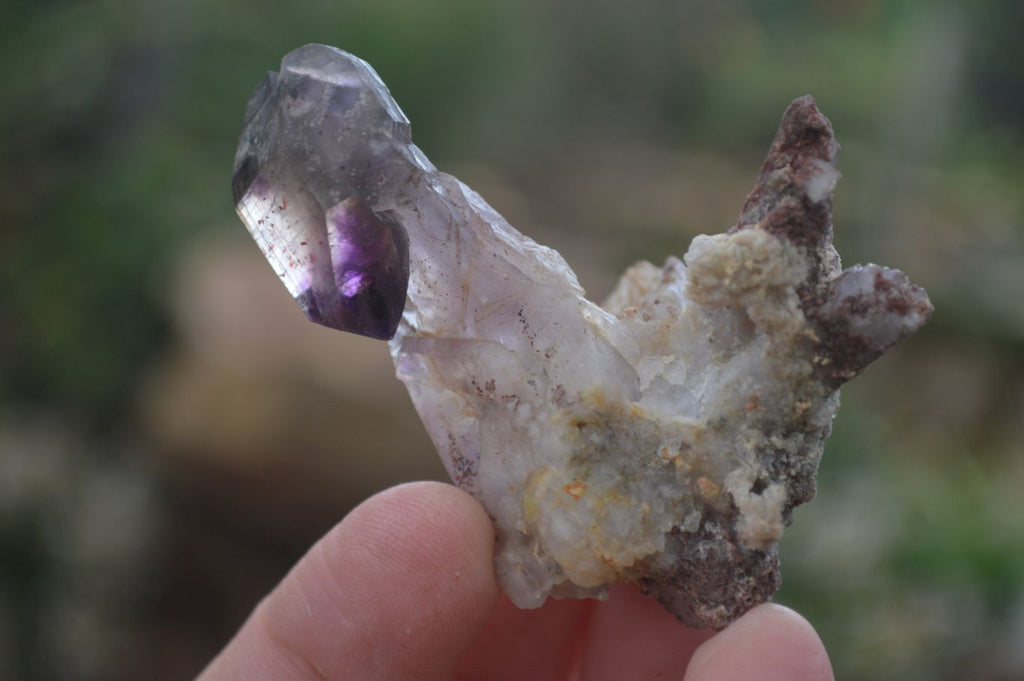 Natural Window Amethyst Crystal Specimens  x 12 From Chiredzi, Zimbabwe - Toprock Gemstones and Minerals 