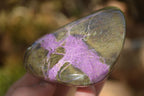 Polished Stichtite & Serpentine Free Forms With Silky Purple Threads x 3 From Barberton, South Africa - Toprock Gemstones and Minerals 