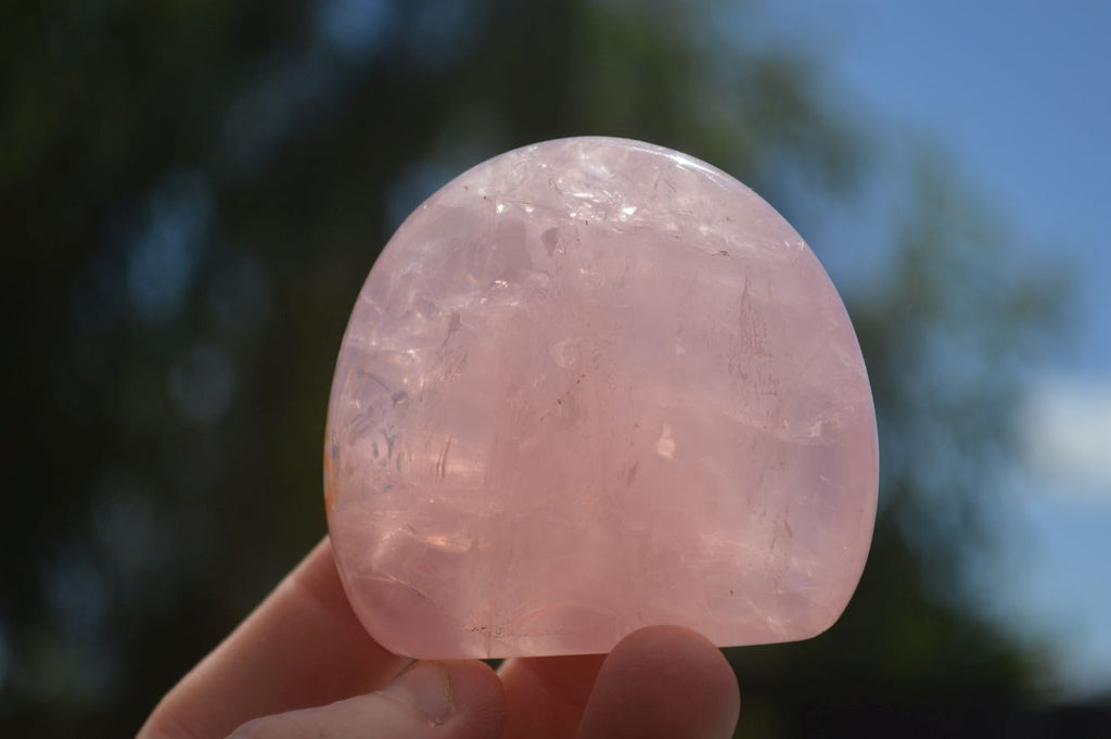 Polished Gemmy Pink Rose Quartz Standing Free Forms  x 6 From Ambatondrazaka, Madagascar - TopRock