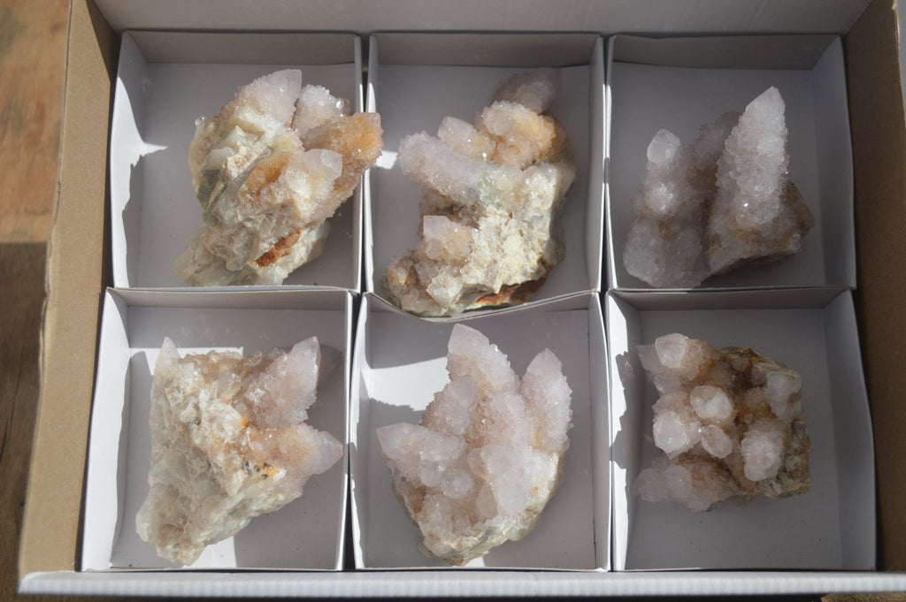 Natural Spirit Amethyst Quartz Clusters x 6 From Boekenhouthoek, South Africa - Toprock Gemstones and Minerals 