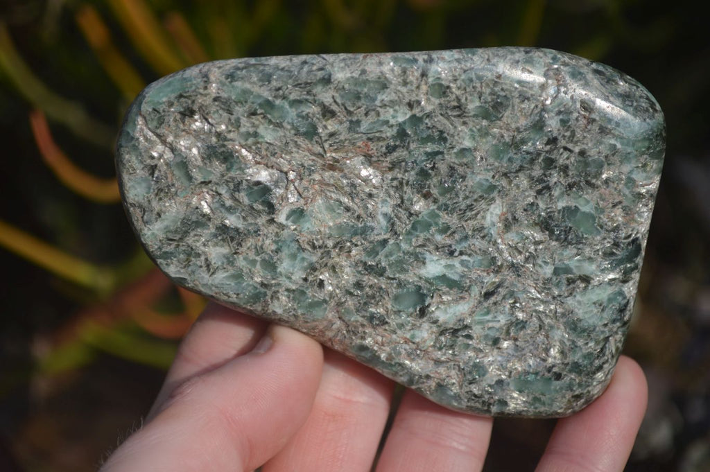 Polished Rare Emerald Mica In Matrix Standing Free Forms x 6 From Mutoko, Zimbabwe - Toprock Gemstones and Minerals 