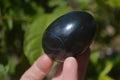 Polished Black Basalt Gemstone Eggs x 6 From Antsirabe, Madagascar - Toprock Gemstones and Minerals 