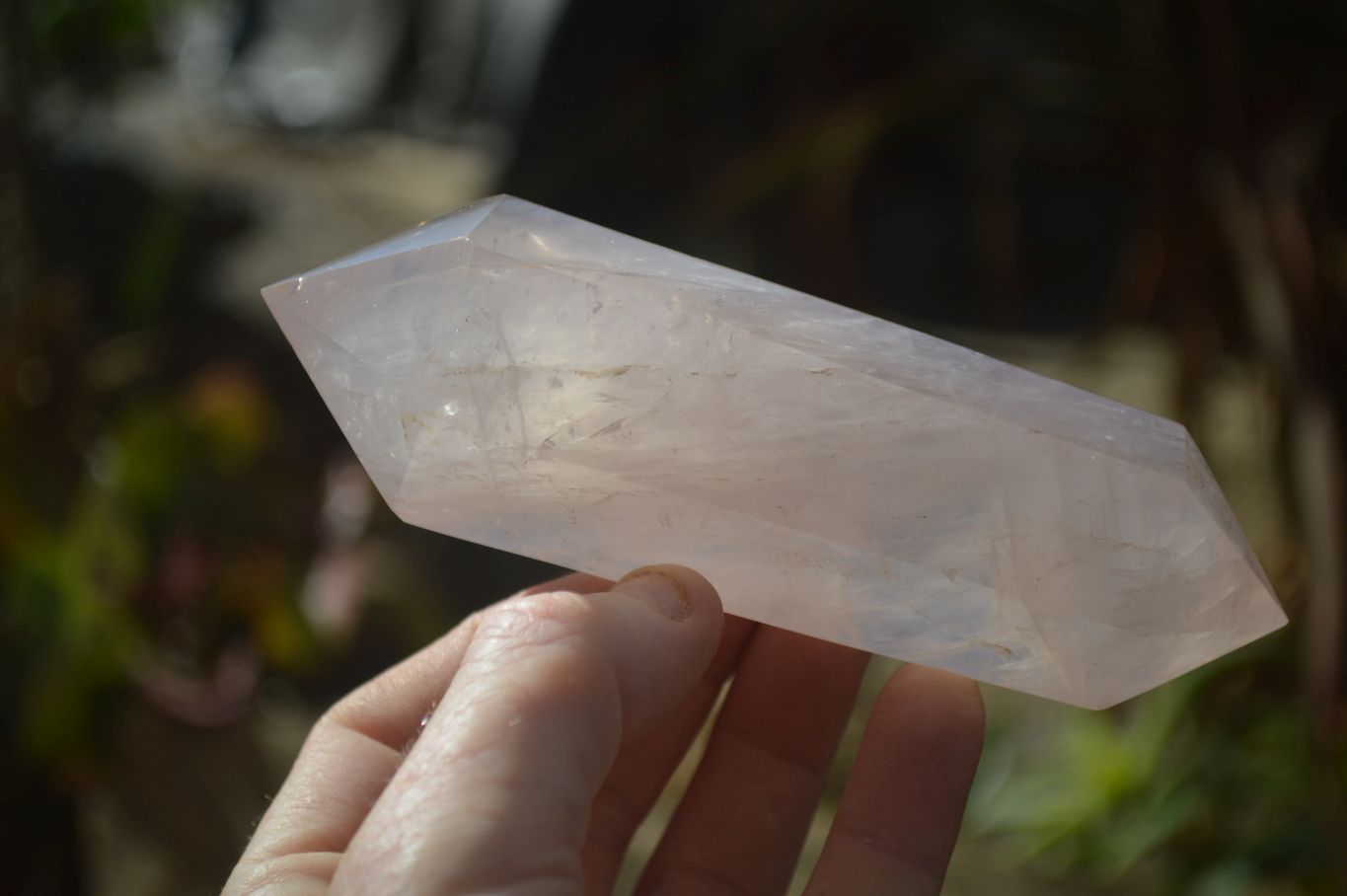 Polished Double Terminated Rose Quartz Points x 4 From Madagascar - Toprock Gemstones and Minerals 
