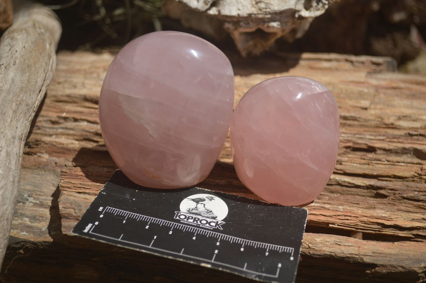 Polished Gemmy Pink Rose Quartz Standing Free Forms  x 6 From Ambatondrazaka, Madagascar - TopRock