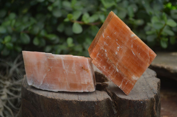 Natural New Sunset Orange Calcite Specimens  x 6 From Spitzkop, Namibia - Toprock Gemstones and Minerals 