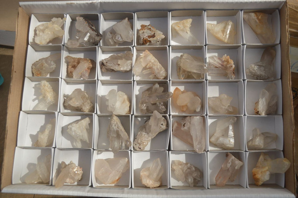 Natural Small Quartz Clusters  x 35 From Madagascar - Toprock Gemstones and Minerals 