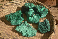 Natural Chatoyant Silky Malachite Specimens  x 4 From Kasompe, Congo - Toprock Gemstones and Minerals 