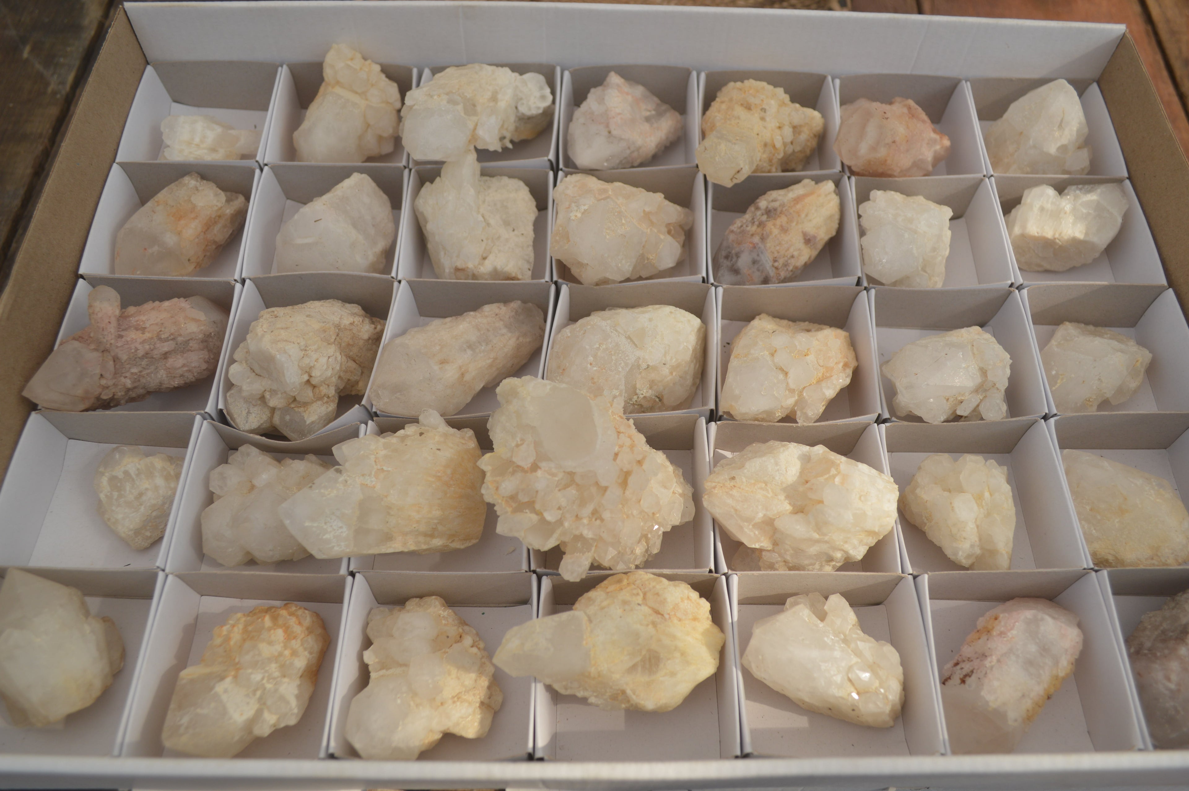 Natural Pineapple Quartz Crystals  x 35 From Madagascar - Toprock Gemstones and Minerals 