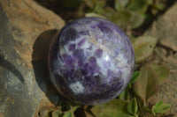 Polished Chevron Amethyst Spheres x 2 From Zambia - Toprock Gemstones and Minerals 