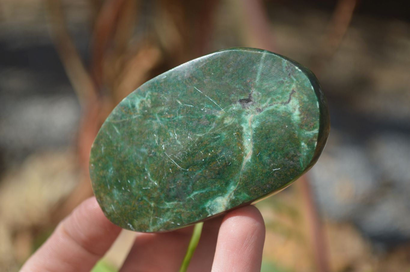 Polished Green Verdite Free Forms x 6 From Zimbabwe - Toprock Gemstones and Minerals 