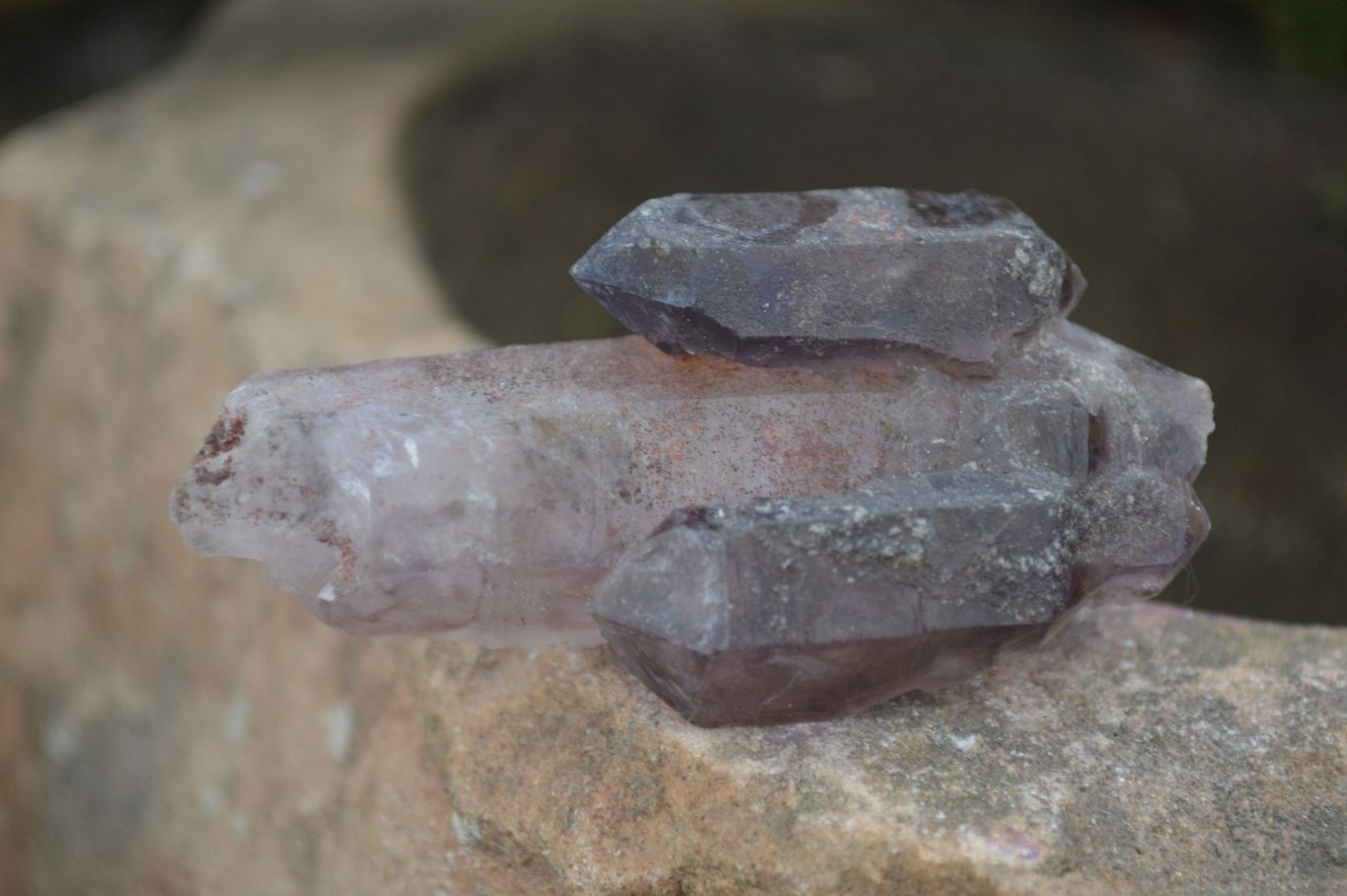 Natural Window Amethyst Crystal Specimens  x 12 From Chiredzi, Zimbabwe - Toprock Gemstones and Minerals 