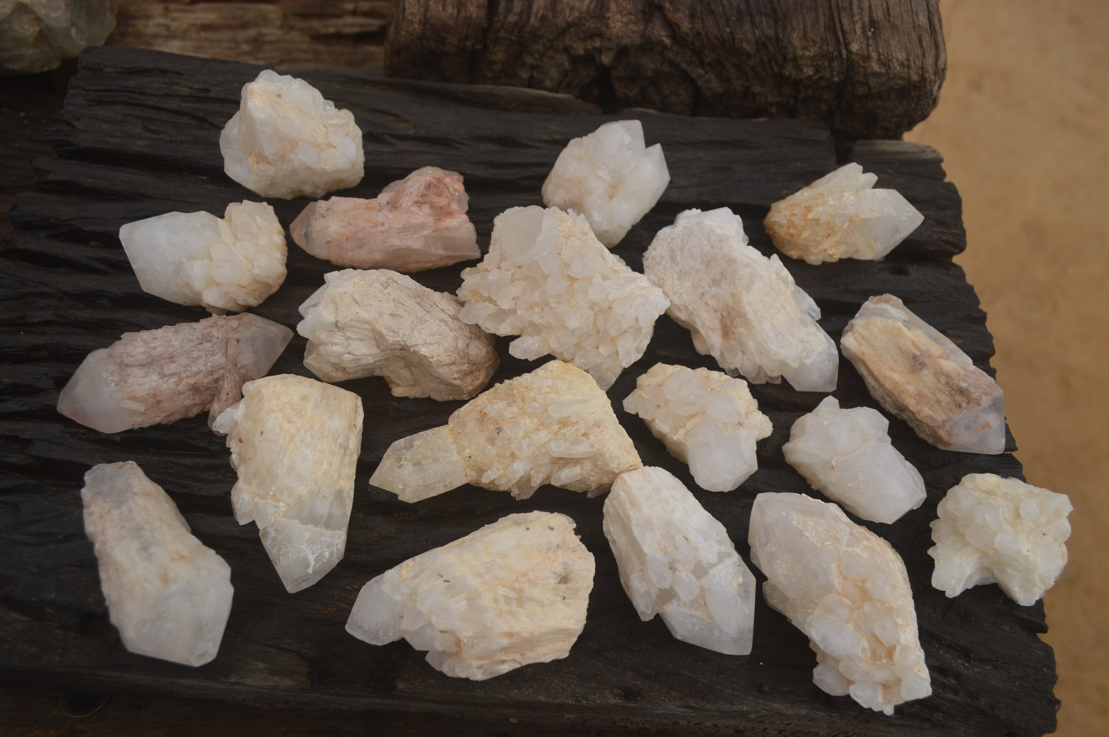 Natural Pineapple Quartz Crystals  x 35 From Madagascar - Toprock Gemstones and Minerals 