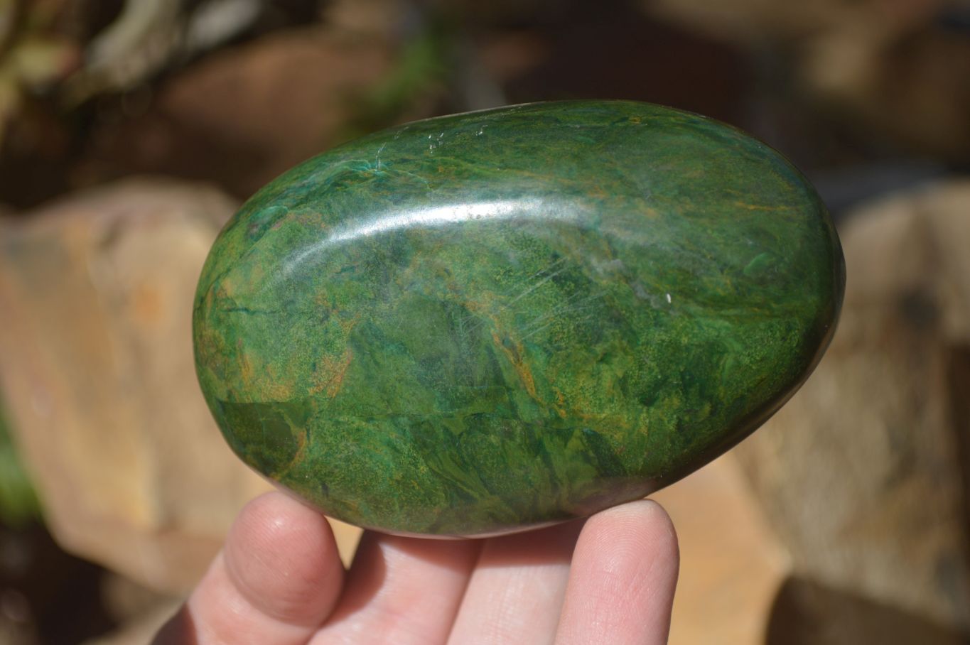 Polished Green Verdite Free Forms x 6 From Zimbabwe - Toprock Gemstones and Minerals 