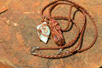 Polished Mixed Jewellery With Copper Art Wire Wrap Pendants x 6 From Congo - TopRock