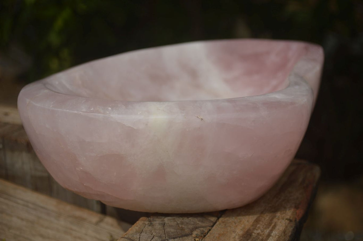 Polished Large Pink Rose Quartz Bowl  x 1 From Ambatondrazaka, Madagascar - Toprock Gemstones and Minerals 