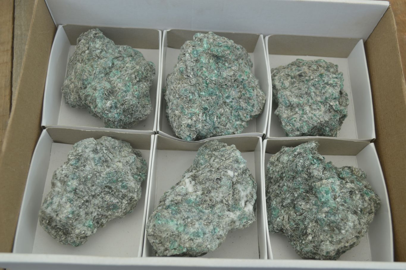 Natural Rare Emerald Mica In Matrix Cobbed Specimens x 6 From Mutoko, Zimbabwe - Toprock Gemstones and Minerals 