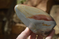 Polished Polychrome / Picasso Jasper Standing Free Forms  x 3 From Madagascar - Toprock Gemstones and Minerals 