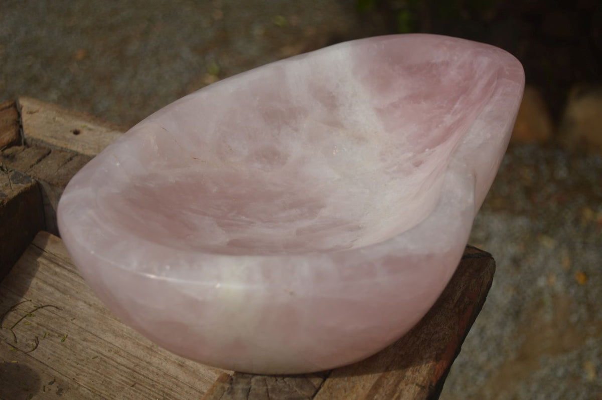 Polished Large Pink Rose Quartz Bowl  x 1 From Ambatondrazaka, Madagascar - Toprock Gemstones and Minerals 