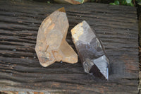Polished Double Terminated Smokey Quartz Crystals  x 2 From Southern Africa - Toprock Gemstones and Minerals 