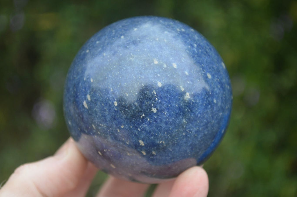Polished Blue Lazulite Spheres  x 2 From Madagascar - Toprock Gemstones and Minerals 