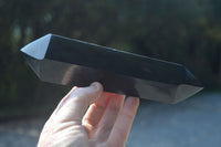 Polished Double Terminated Black Basalt Points  x 3 From Madagascar - Toprock Gemstones and Minerals 