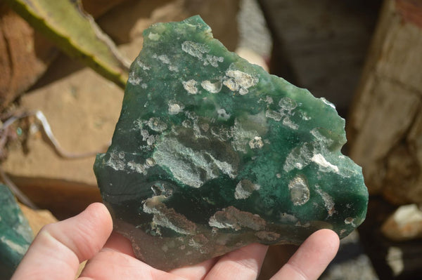 Polished One Side Polished Emerald Mtorolite Plates  x 4 From Zimbabwe - Toprock Gemstones and Minerals 