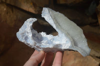Natural Etched Blue Chalcedony Specimens  x 6 From Nsanje, Malawi - Toprock Gemstones and Minerals 