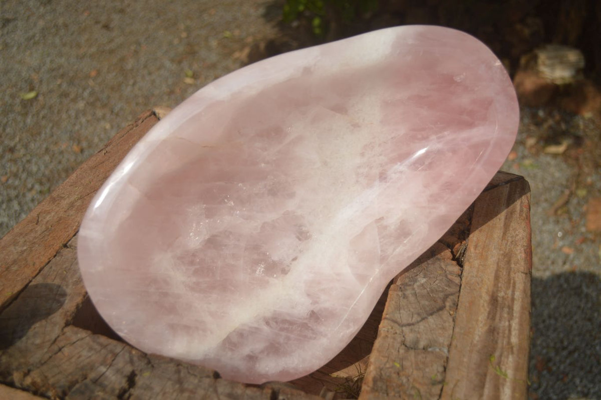 Polished Large Pink Rose Quartz Bowl  x 1 From Ambatondrazaka, Madagascar - Toprock Gemstones and Minerals 