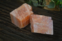 Natural New Sunset Orange Calcite Specimens  x 6 From Spitzkop, Namibia - Toprock Gemstones and Minerals 