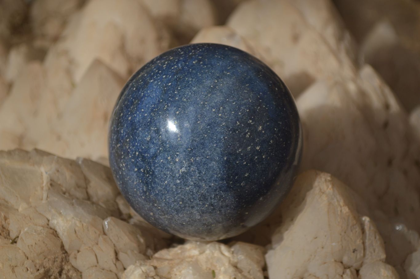 Polished Blue Lazulite Spheres  x 2 From Madagascar - Toprock Gemstones and Minerals 