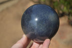 Polished Blue Lazulite Spheres  x 2 From Madagascar - Toprock Gemstones and Minerals 