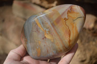 Polished Polychrome / Picasso Jasper Standing Free Forms  x 3 From Madagascar - Toprock Gemstones and Minerals 
